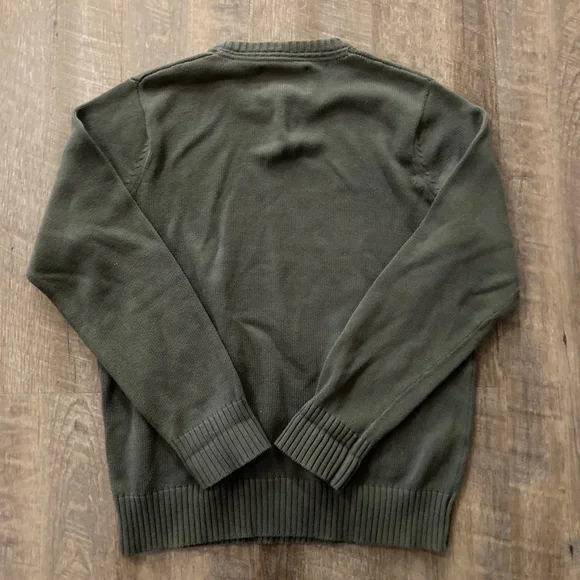 SOLD DO NOT BUY Mens Eddie Bauer Olive Green Sweater Size M - Picture 4 of 6